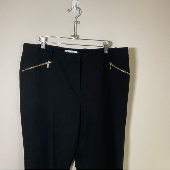 Calvin Klein Women’s Suit Pants with Gold Zipper Pockets Black Size 12 - Picture 7 of 7